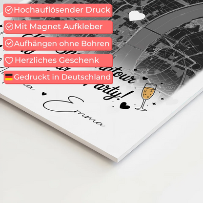 Fotogeschenk Beste Freundin 4 Fotos und Karte Personalisiertes Geschenk für jede Shoppingtour