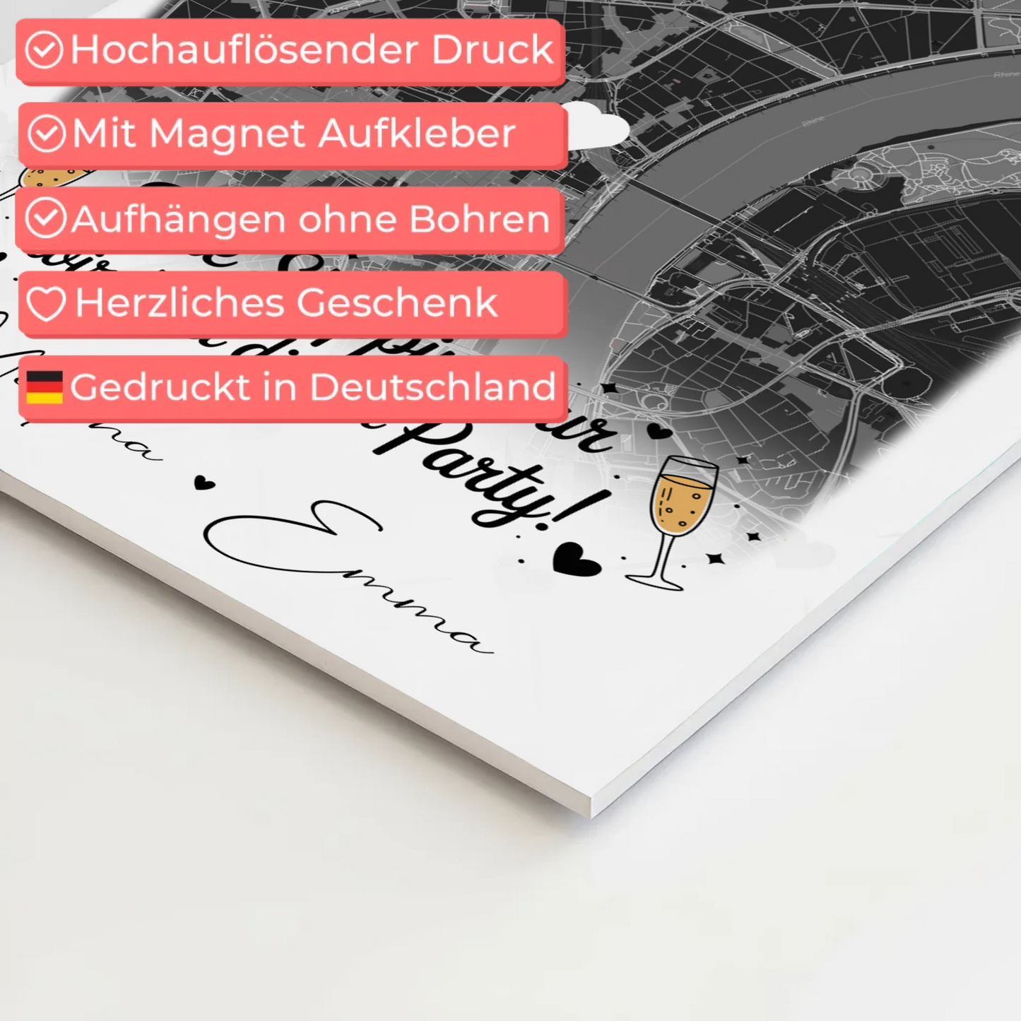 Fotogeschenk Beste Freundin 4 Fotos und Karte Personalisiertes Geschenk für jede Shoppingtour