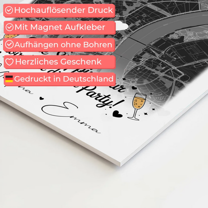 Fotogeschenk Beste Freundin 4 Fotos und Karte Personalisiertes Geschenk für jede Shoppingtour