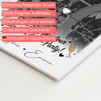 Fotogeschenk Beste Freundin 4 Fotos und Karte Personalisiertes Geschenk für jede Shoppingtour