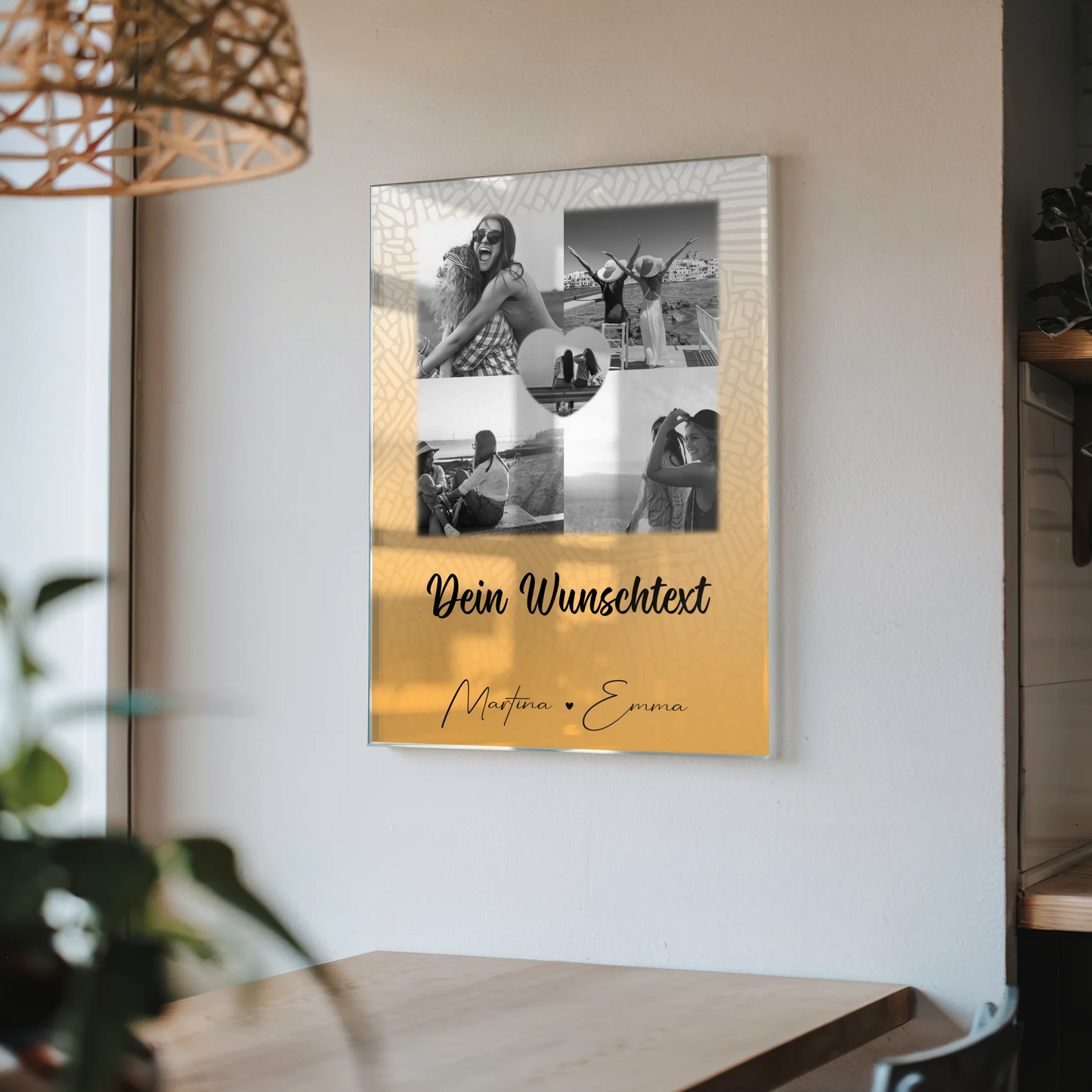 Freundinnen Bild Personalisiert mit 4 Fotos 1 Herz Foto Wunschtext Jeder Tag ein Abenteuer