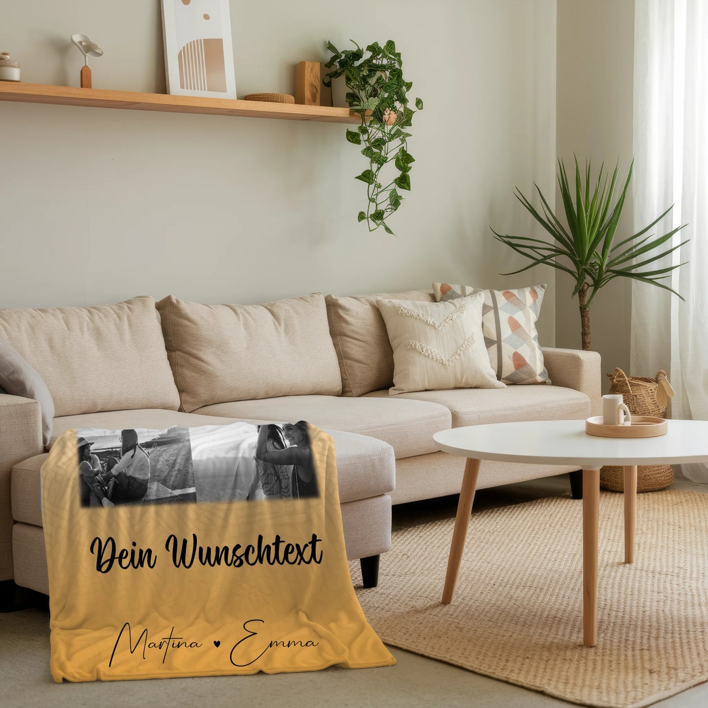 Decke mit Foto beste Freundin 4 Fotos und 1 Herz Foto Wunschtext Jeder Tag ein Abenteuer 4