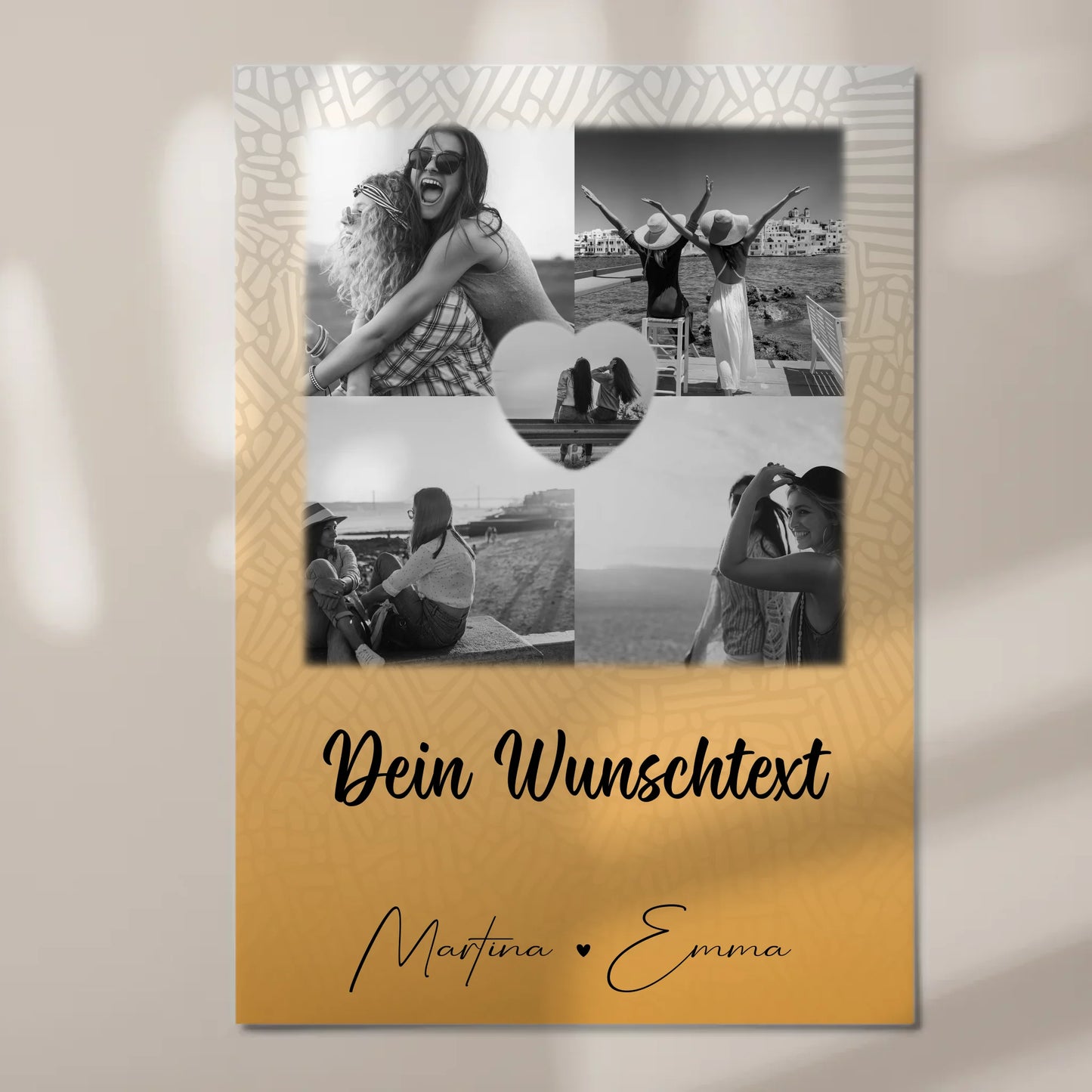 Fotoboard Beste Freundinnen mit 4 Fotos 1 Herz Foto Wunschtext Jeder Tag ein Abenteuer 7
