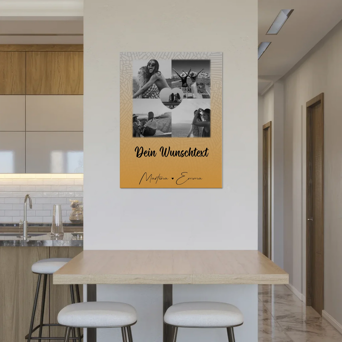 Fotoboard Beste Freundinnen mit 4 Fotos 1 Herz Foto Wunschtext Jeder Tag ein Abenteuer 8