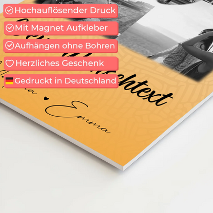 Fotoboard Beste Freundinnen mit 4 Fotos 1 Herz Foto Wunschtext Jeder Tag ein Abenteuer