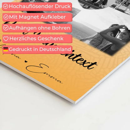Fotoboard Beste Freundinnen mit 4 Fotos 1 Herz Foto Wunschtext Jeder Tag ein Abenteuer