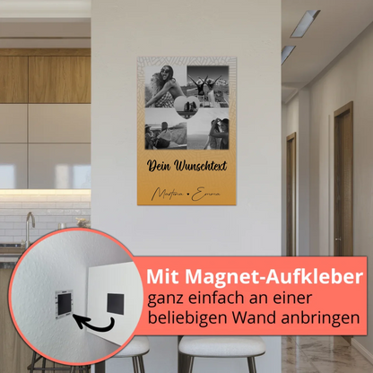 Fotoboard Beste Freundinnen mit 4 Fotos 1 Herz Foto Wunschtext Jeder Tag ein Abenteuer