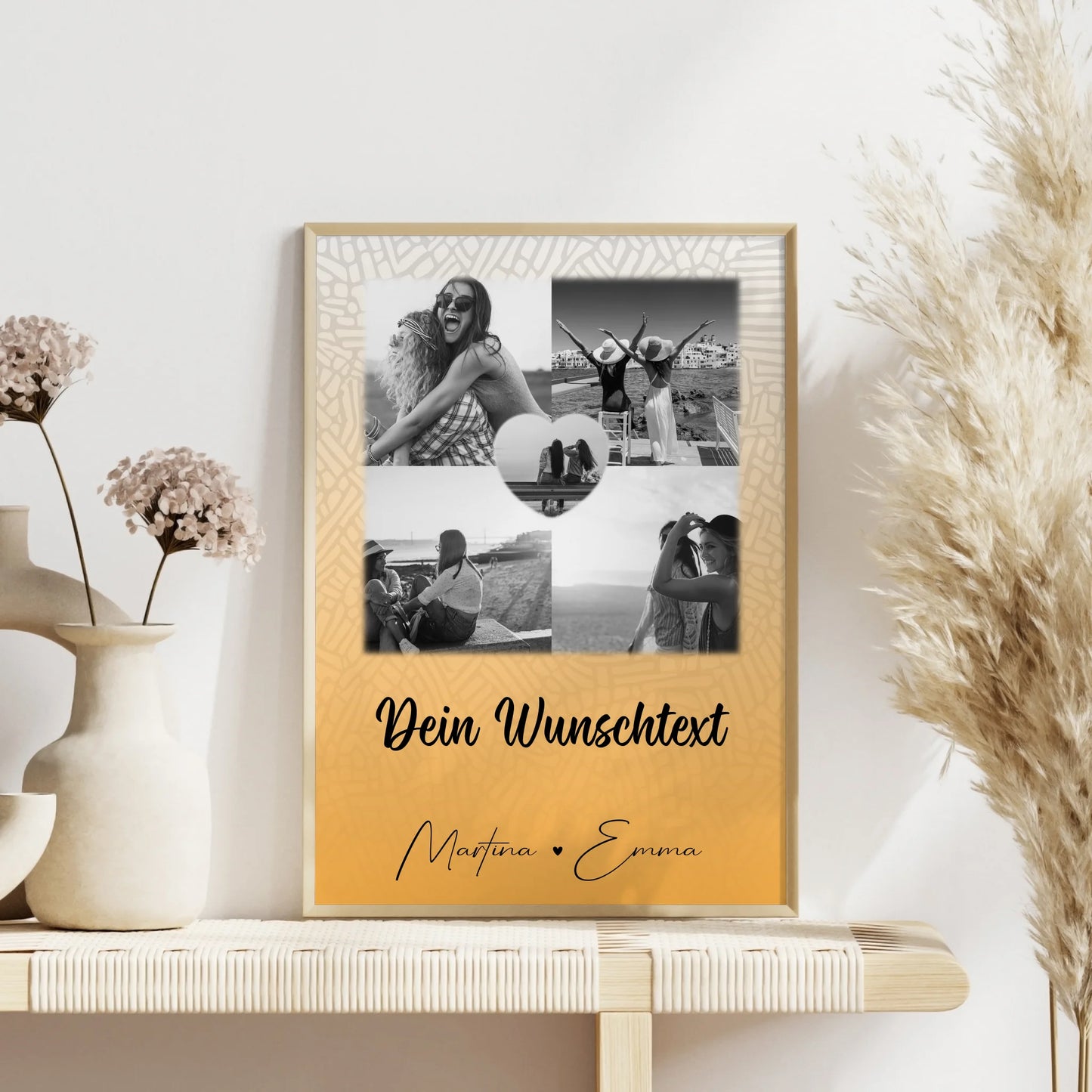 Beste Freundin Geschenk 4 Fotos und 1 Herz Foto und Wunschtext Jeder Tag ein Abenteuer