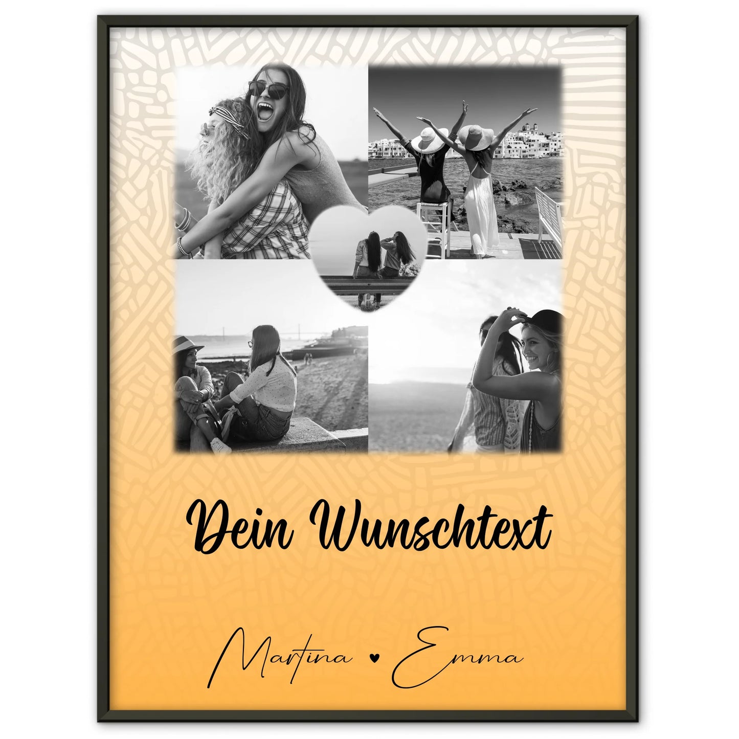 Beste Freundin Geschenk 4 Fotos und 1 Herz Foto und Wunschtext Jeder Tag ein Abenteuer