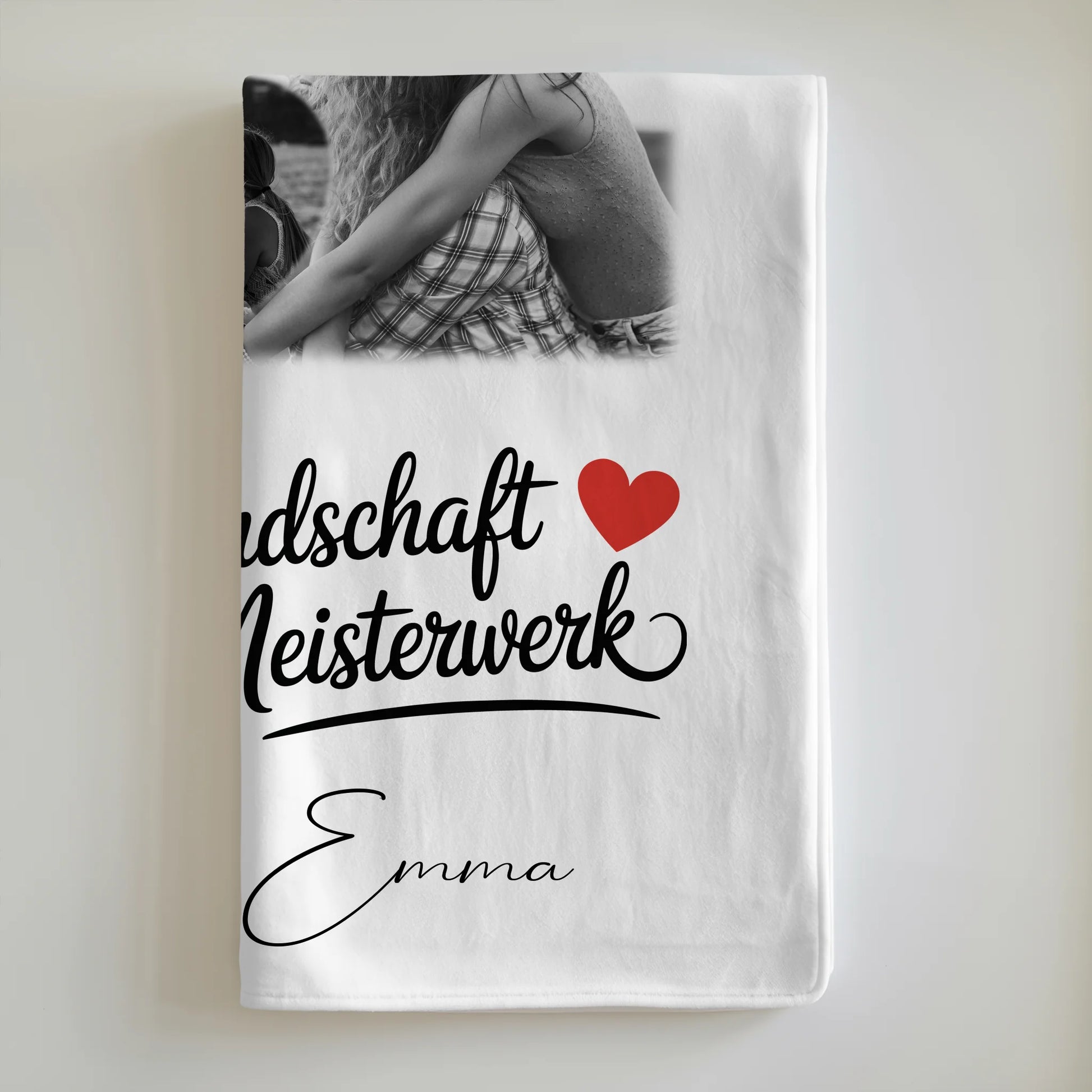 Personalisierte Decke Freundin mit 8 Fotos und Herz Foto Unsere Freundschaft 6