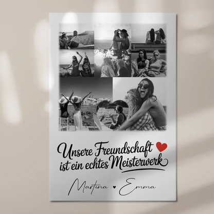 Geschenk Beste Freundin mit 8 Fotos und Herz Foto Personalisiertes Geschenk Unsere Freundschaft 1