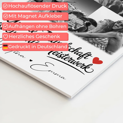 Geschenk Beste Freundin mit 8 Fotos und Herz Foto Personalisiertes Geschenk Unsere Freundschaft 4