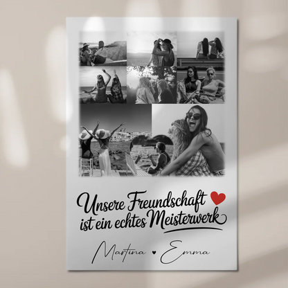 Geschenk Beste Freundin mit 8 Fotos und Herz Foto Personalisiertes Geschenk Unsere Freundschaft
