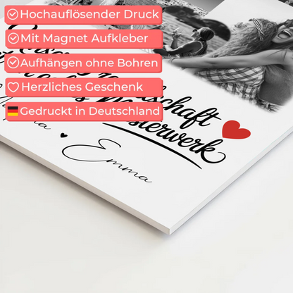 Geschenk Beste Freundin mit 8 Fotos und Herz Foto Personalisiertes Geschenk Unsere Freundschaft