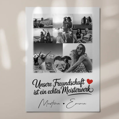 Geschenk Beste Freundin mit 8 Fotos und Herz Foto Personalisiertes Geschenk Unsere Freundschaft