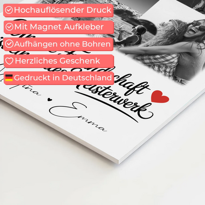 Geschenk Beste Freundin mit 8 Fotos und Herz Foto Personalisiertes Geschenk Unsere Freundschaft