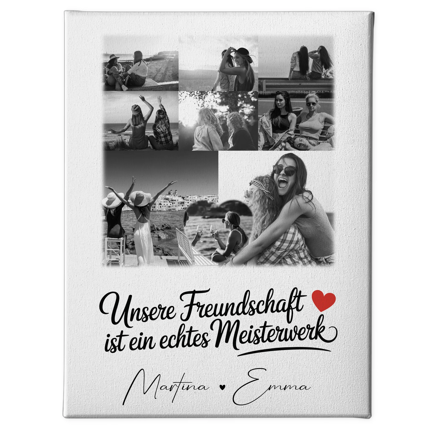 Leinwand mit Foto beste Freundin 8 Fotos und 1 Herz Foto Unsere Freundschaft 1