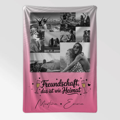 Decke mit Foto beste Freundin 9 Fotos Freundschaft ist Heimat personalisiertes Geschenk 7
