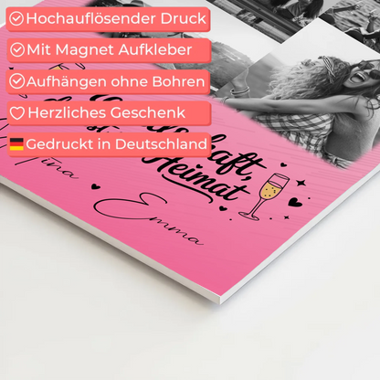 Beste Freundin Fotoboard 9 Fotos Freundschaft ist Heimat personalisiert 4