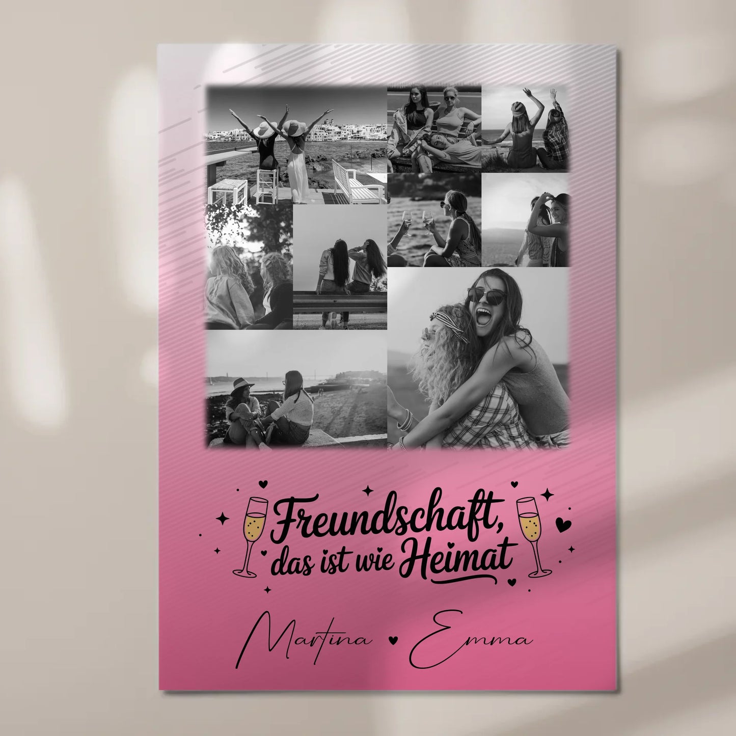Beste Freundin Fotoboard 9 Fotos Freundschaft ist Heimat personalisiert 7