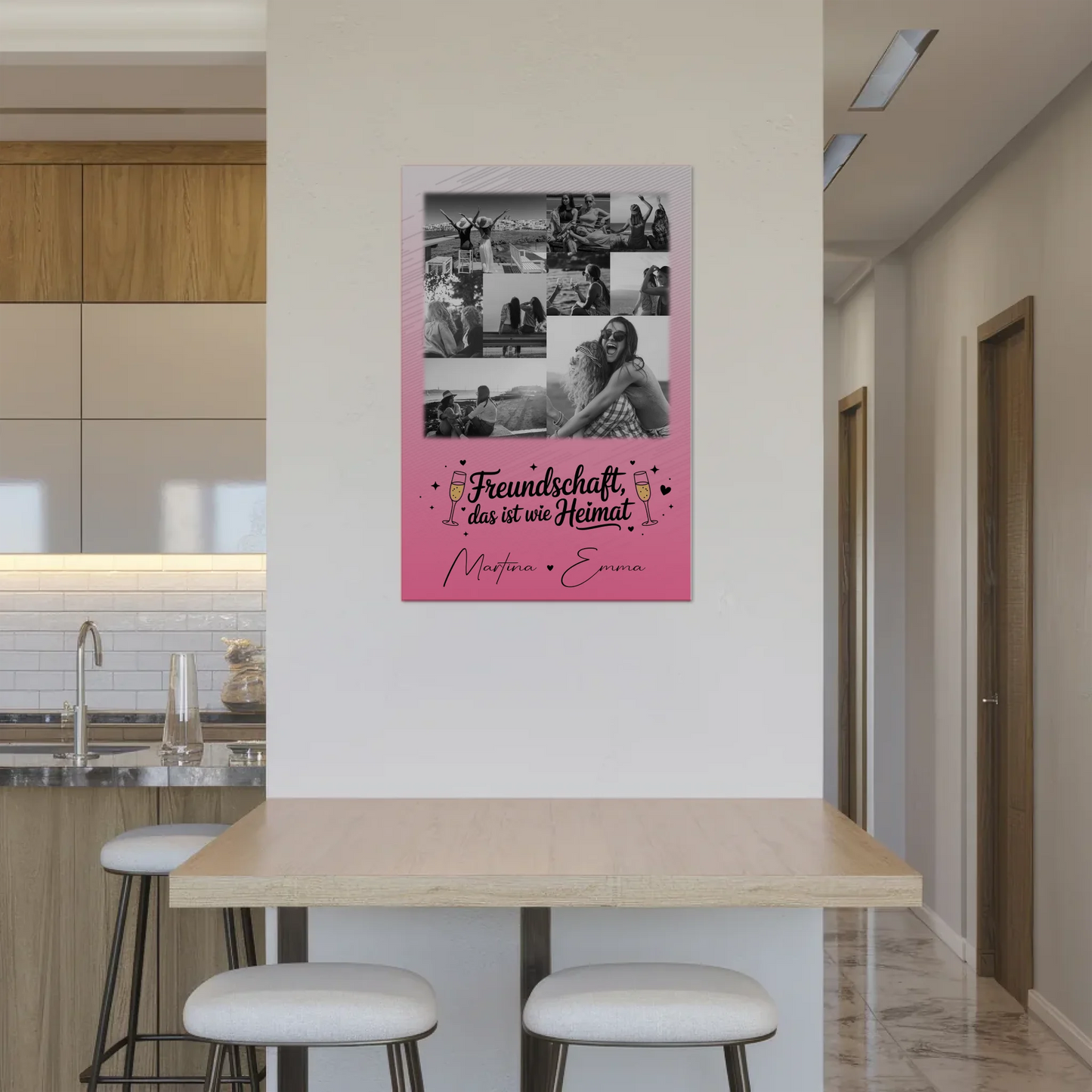 Beste Freundin Fotoboard 9 Fotos Freundschaft ist Heimat personalisiert