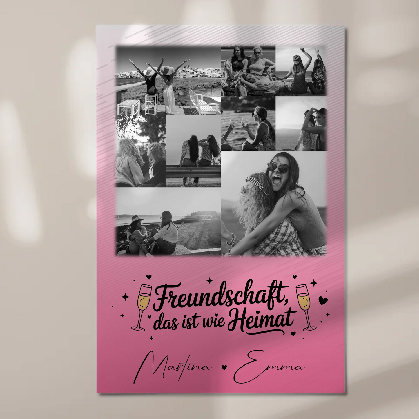Beste Freundin Fotoboard 9 Fotos Freundschaft ist Heimat personalisiert