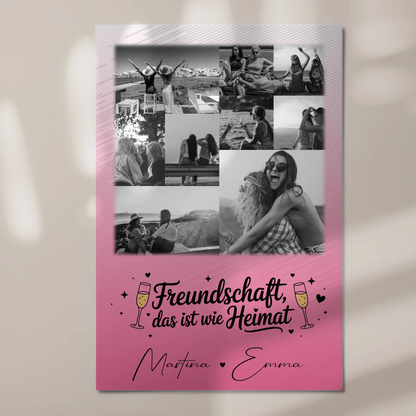 Beste Freundin Fotoboard 9 Fotos Freundschaft ist Heimat personalisiert