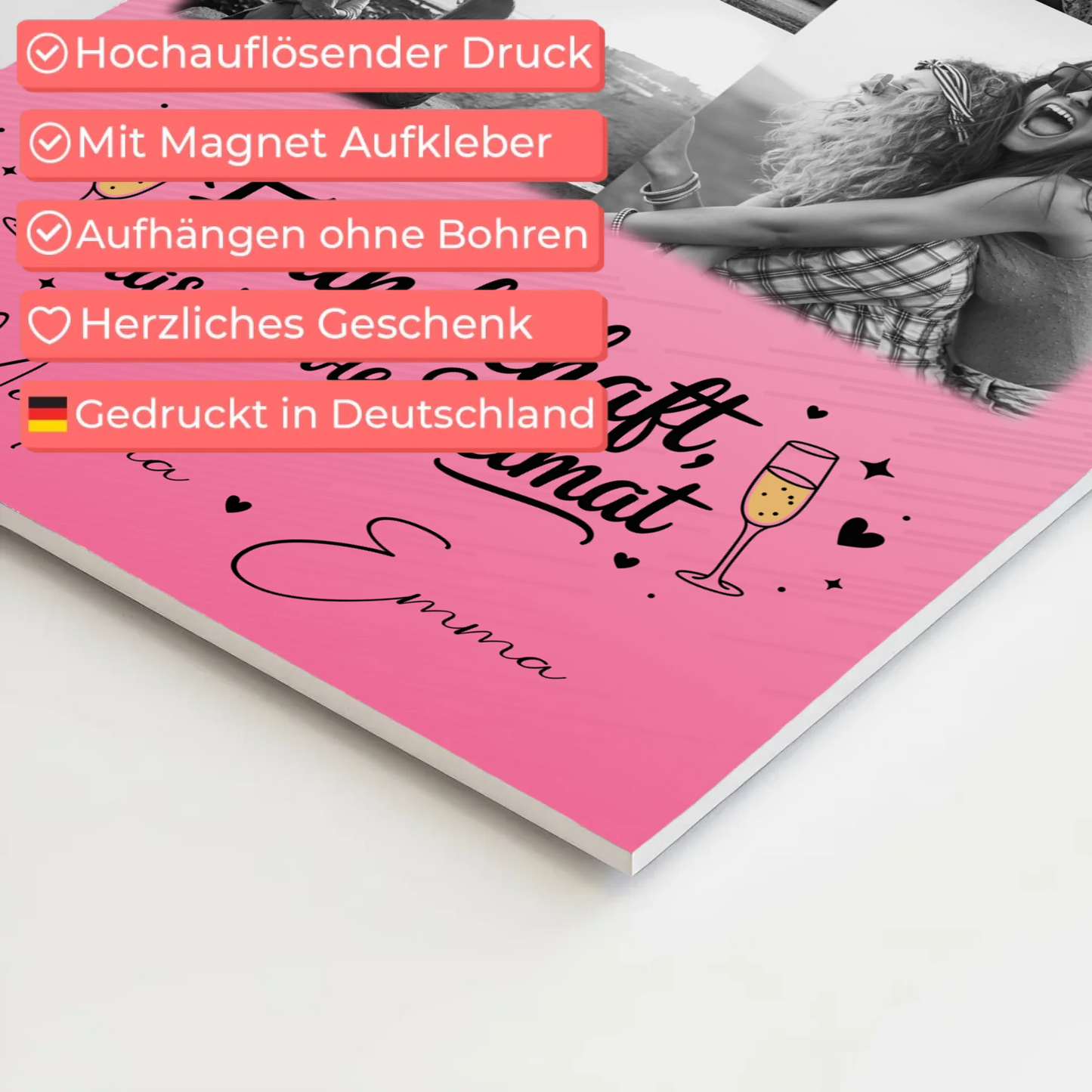 Beste Freundin Fotoboard 9 Fotos Freundschaft ist Heimat personalisiert