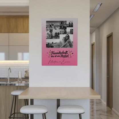 Beste Freundin Fotoboard 9 Fotos Freundschaft ist Heimat personalisiert