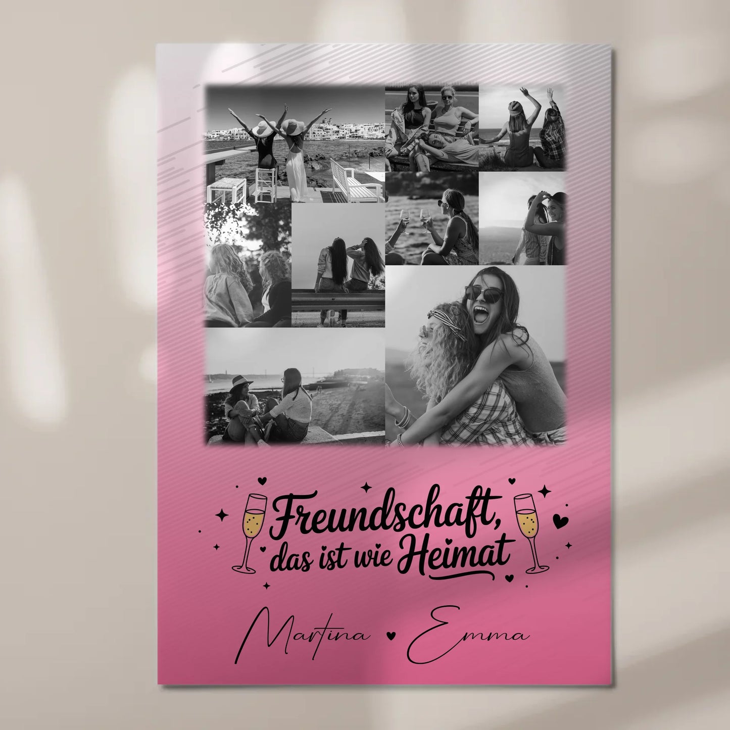 Beste Freundin Fotoboard 9 Fotos Freundschaft ist Heimat personalisiert