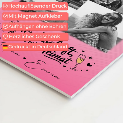 Beste Freundin Fotoboard 9 Fotos Freundschaft ist Heimat personalisiert