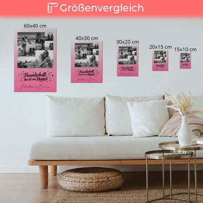Beste Freundin Fotoboard 9 Fotos Freundschaft ist Heimat personalisiert