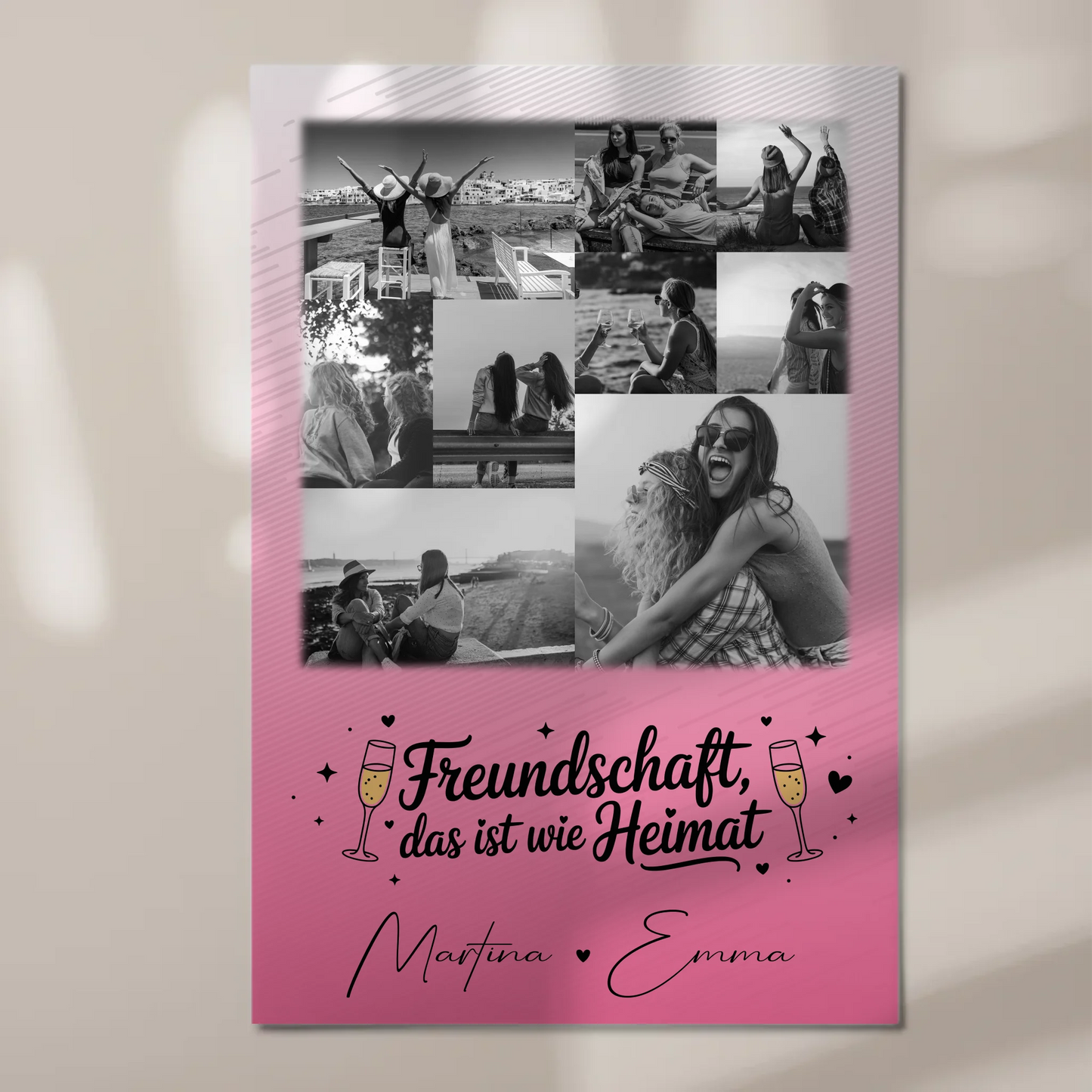Beste Freundin Fotoboard 9 Fotos Freundschaft ist Heimat personalisiert