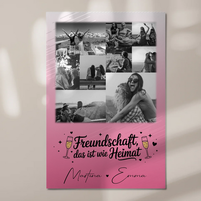Beste Freundin Fotoboard 9 Fotos Freundschaft ist Heimat personalisiert