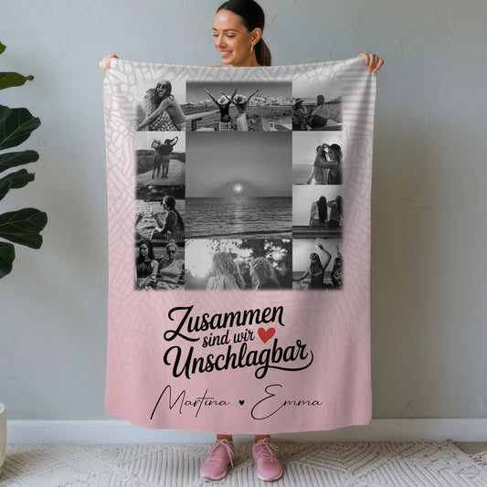 Personalisierte Namensdecke mit 11 Fotos Unschlagbar Perfektes Geschenk für Jeden Anlass 1