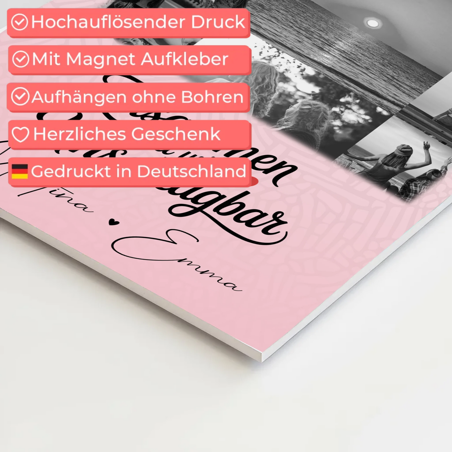 Freundinnen Bild Personalisiert Fotoboard mit 11 Fotos Unschlagbar Geschenkidee 4