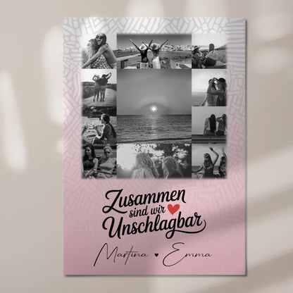 Freundinnen Bild Personalisiert Fotoboard mit 11 Fotos Unschlagbar Geschenkidee 7