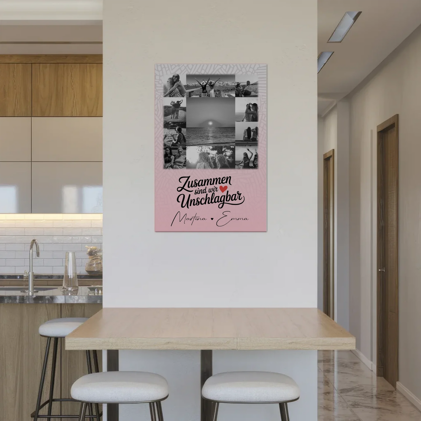 Freundinnen Bild Personalisiert Fotoboard mit 11 Fotos Unschlagbar Geschenkidee
