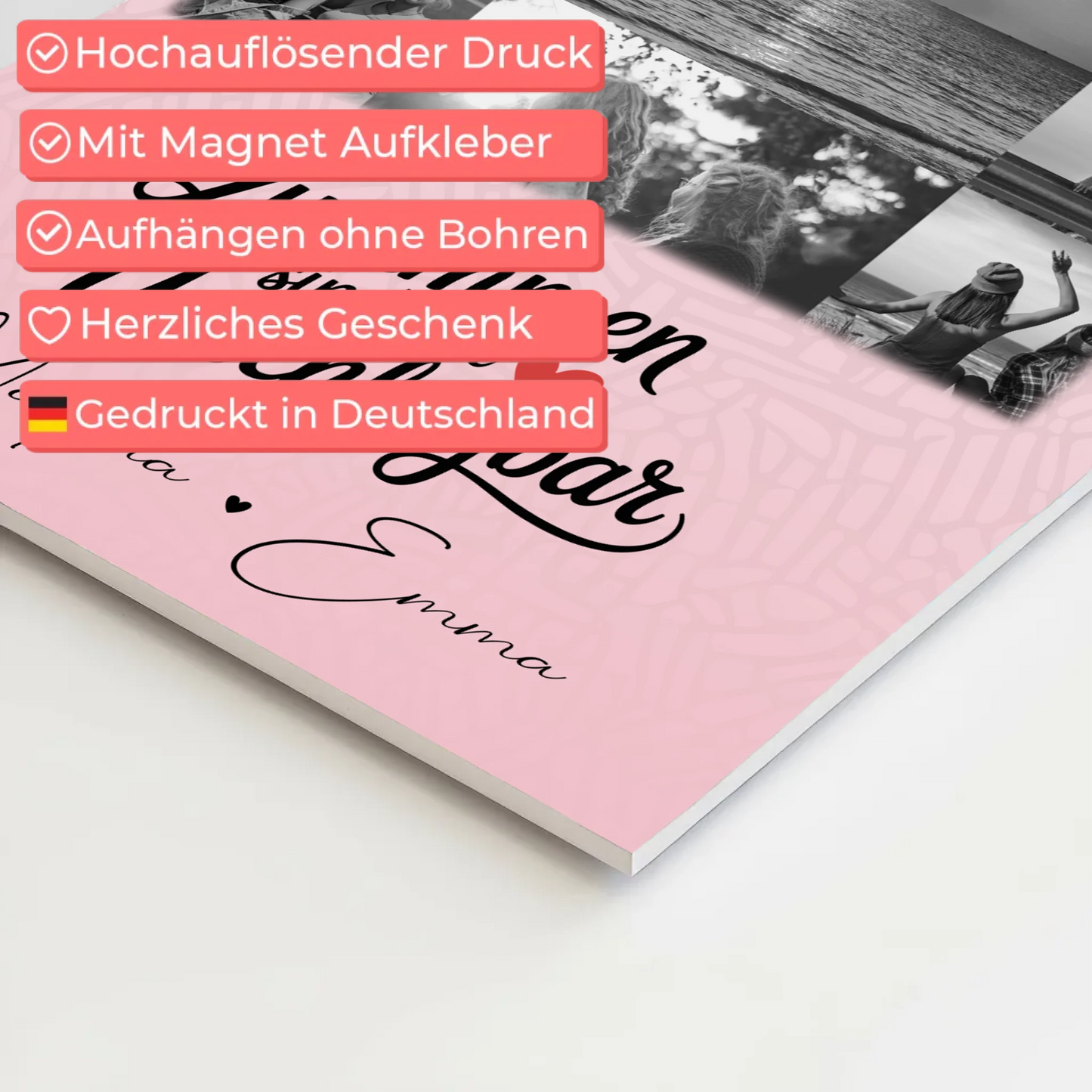 Freundinnen Bild Personalisiert Fotoboard mit 11 Fotos Unschlagbar Geschenkidee