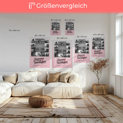 Personalisierte Leinwand für beste Freundinnen mit 11 Fotos Unschlagbar Geschenkidee 6