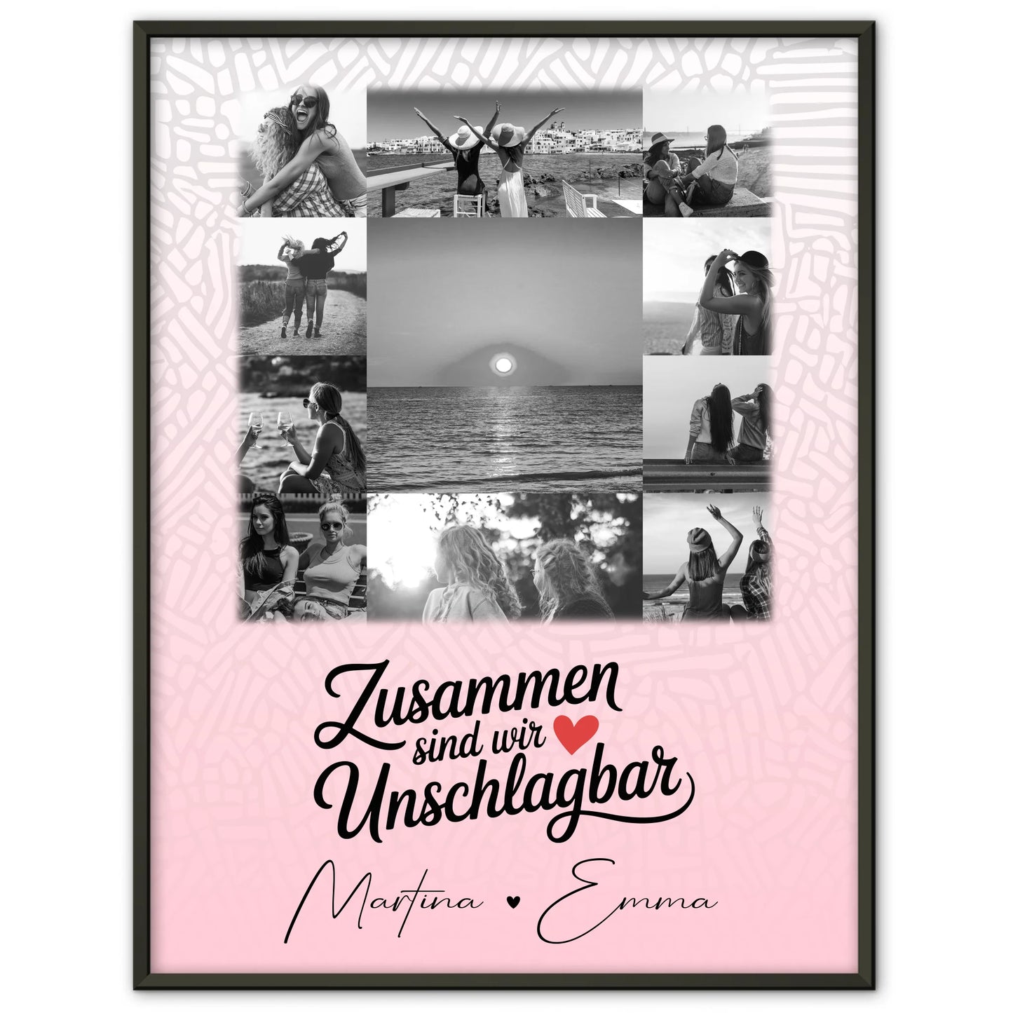 Fotogeschenk beste Freundin mit 11 Fotos als Collage Unschlagbar und sehr persönlich