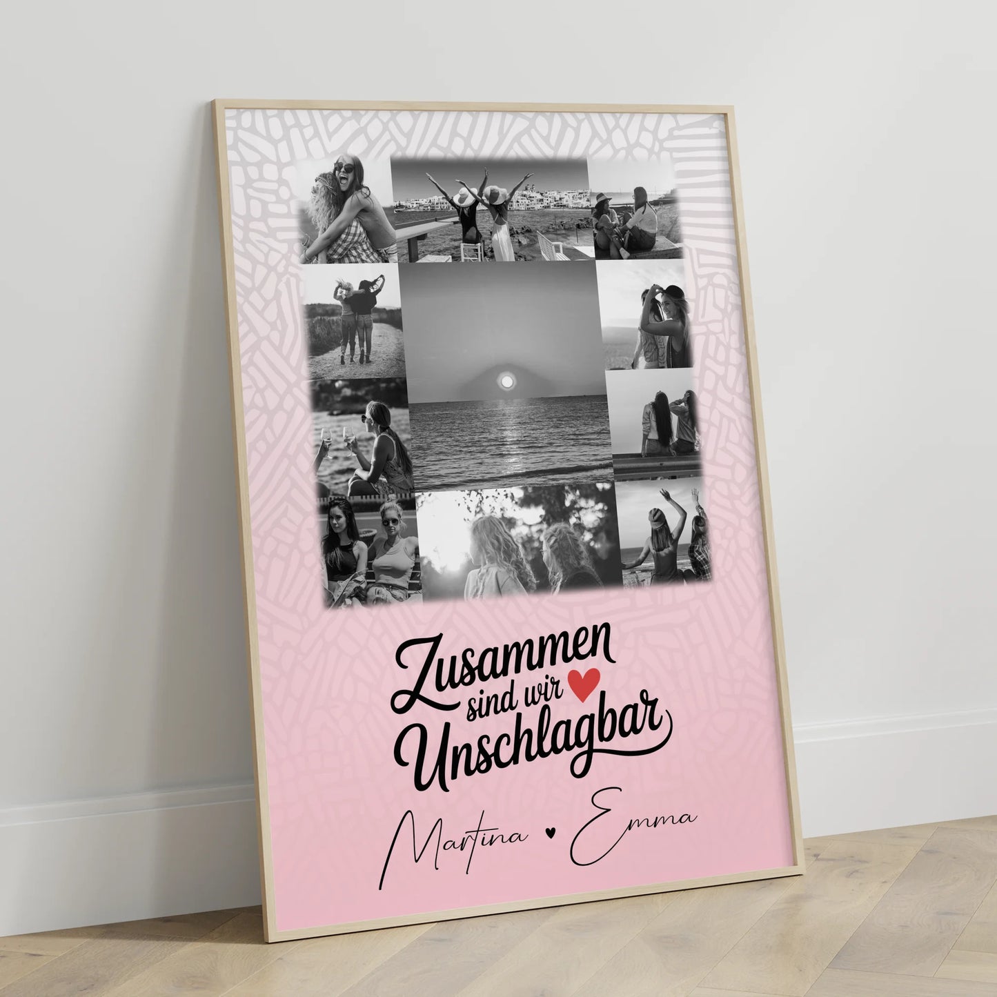 Fotogeschenk beste Freundin mit 11 Fotos als Collage Unschlagbar und sehr persönlich