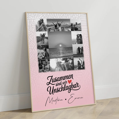 Fotogeschenk beste Freundin mit 11 Fotos als Collage Unschlagbar und sehr persönlich