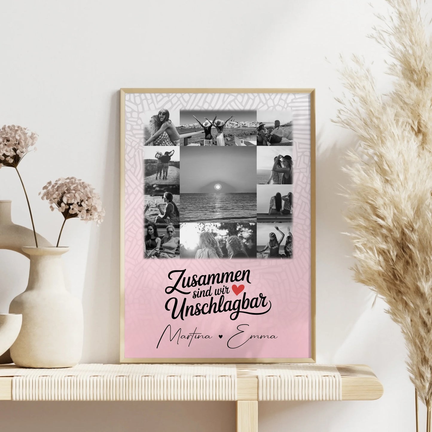 Fotogeschenk beste Freundin mit 11 Fotos als Collage Unschlagbar und sehr persönlich