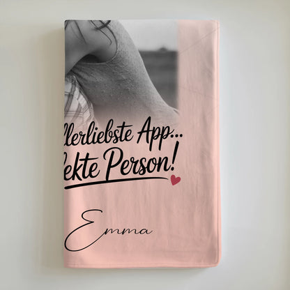 Personalisierte Decke Freundin mit 4 Fotos Allerbeste Perfekte Person Geschenk 6
