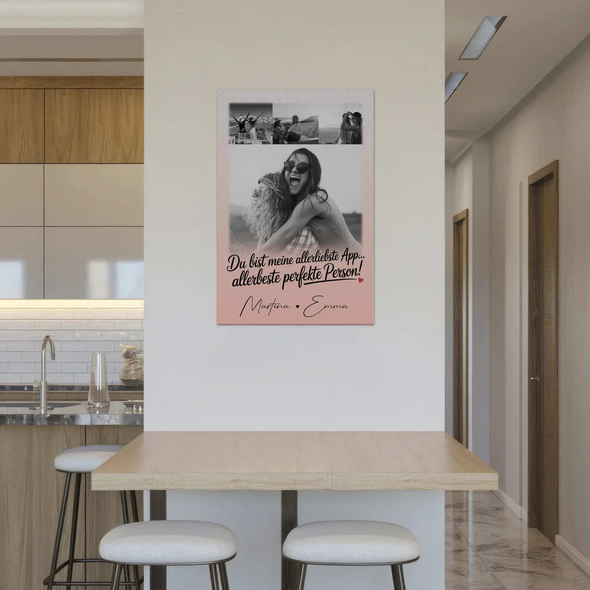 Freundinnen Bild Personalisiert mit 4 Fotos AllerBeste Perfekte Person Geschenk 2
