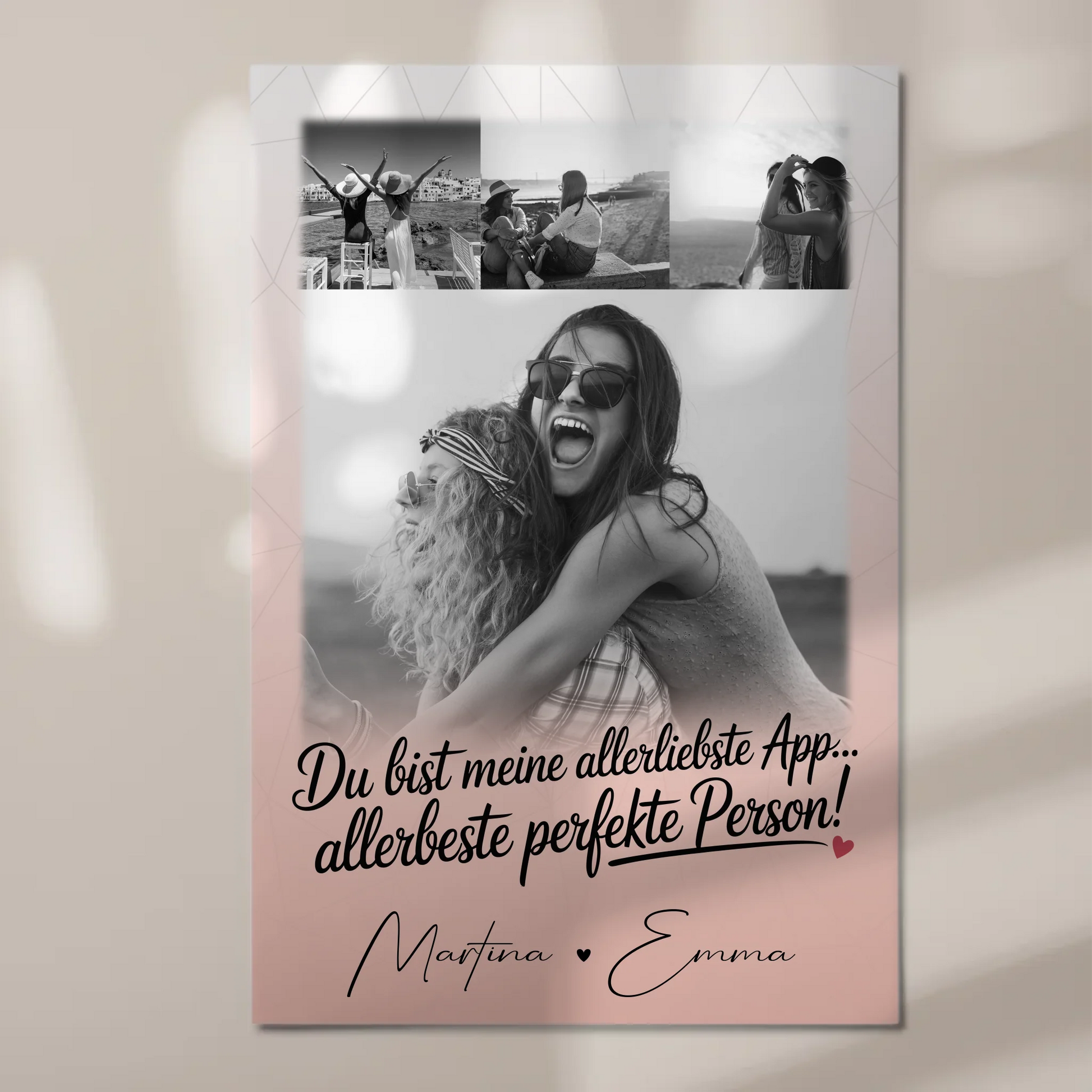 Freundinnen Bild Personalisiert mit 4 Fotos AllerBeste Perfekte Person Geschenk 1