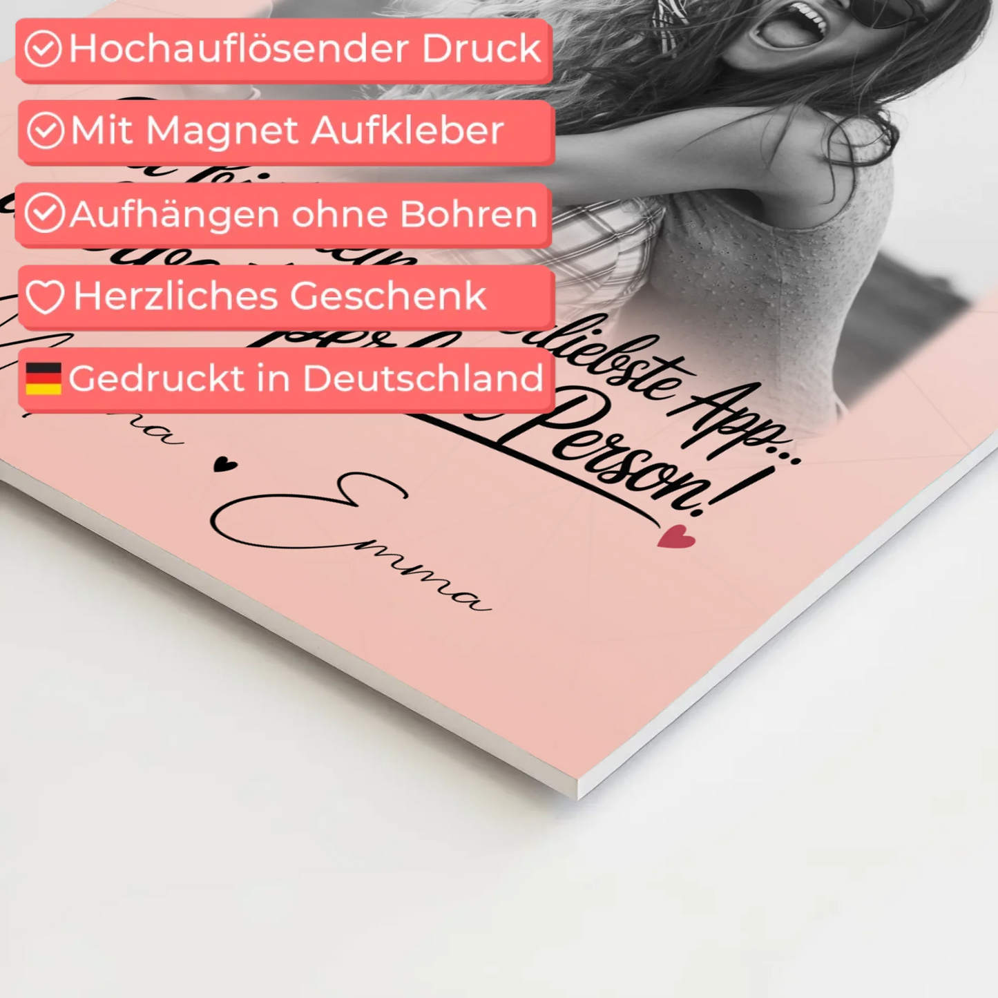 Freundinnen Bild Personalisiert mit 4 Fotos AllerBeste Perfekte Person Geschenk 10
