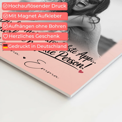 Freundinnen Bild Personalisiert mit 4 Fotos AllerBeste Perfekte Person Geschenk