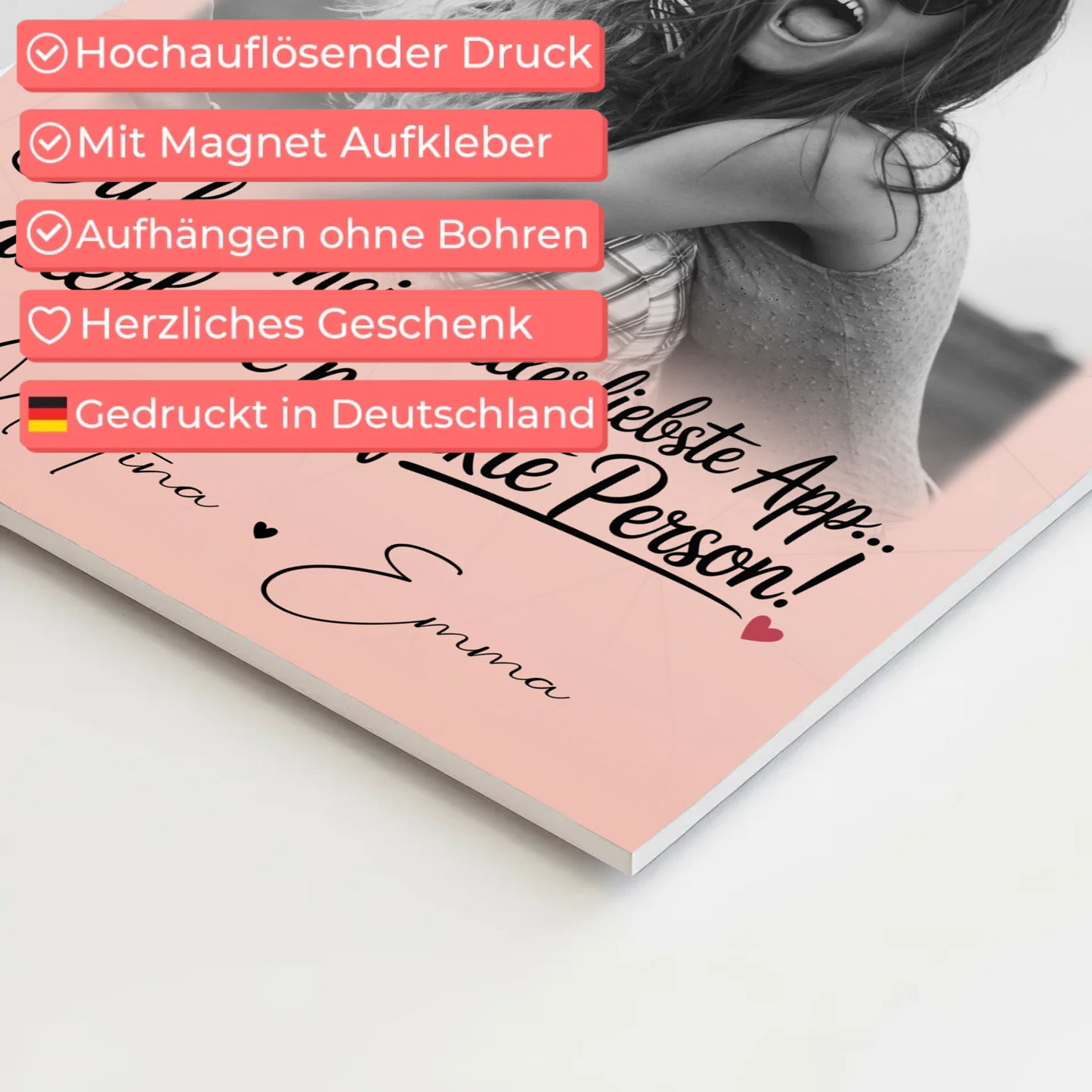 Freundinnen Bild Personalisiert mit 4 Fotos AllerBeste Perfekte Person Geschenk